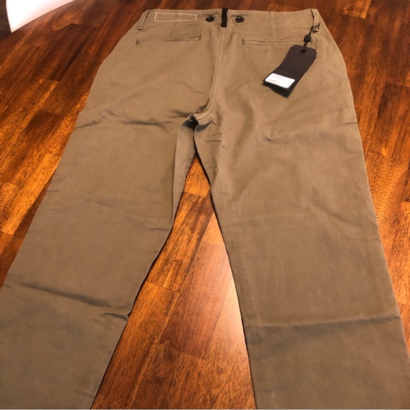 NWT $225 Rag + Bone Buckley Chino with Raw Hem in Olive - size 25! - Picture 10 of 13
